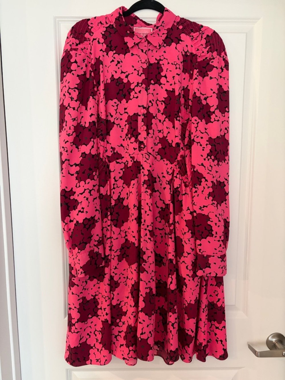 kate spade Pink and Dark Pink Floral A-Line Skirt